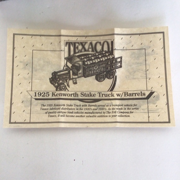 VINTAGE ERTL TEXACO FUEL TRUCK COIN BANK NWT - Picture 16 of 16